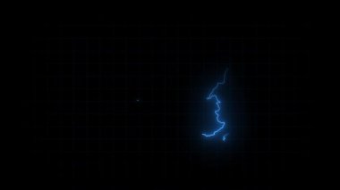 France map animation, Glowing neon France map animation background. country territory outline animation. Digital country outline icon for geography