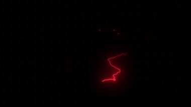 Germany map animation, Glowing neon Germany map animation background. country territory outline animation. Digital country outline icon for geography