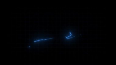 New Zealand map animation, Glowing neon New Zealand map animation background. country territory outline animation. Digital country outline icon for geography