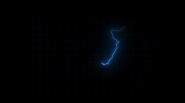 Pakistan map animation, Glowing neon Pakistan map animation background. country territory outline animation. Digital country outline icon for geography
