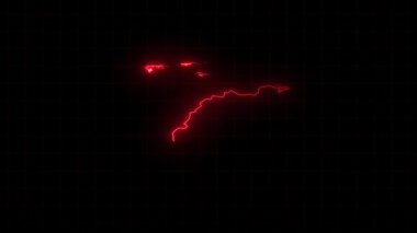 Norway map animation, Glowing neon Norway map animation background. country territory outline animation. Digital country outline icon for geography