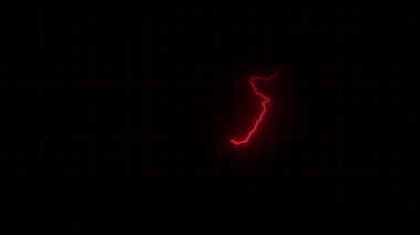 Pakistan map animation, Glowing neon Pakistan map animation background. country territory outline animation. Digital country outline icon for geography