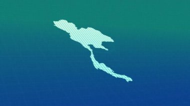 Thailand map animation, Glowing neon Thailand map animation background. country territory outline animation. Digital country outline icon for geography