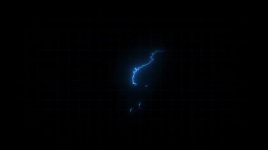Sweden map animation, Glowing neon Sweden map animation background. country territory outline animation. Digital country outline icon for geography