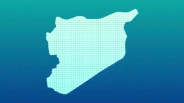 Syria map animation, Glowing neon Syria map animation background. country territory outline animation. Digital country outline icon for geography