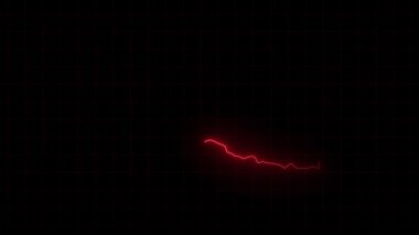 Nepal map animation, Glowing neon Nepal map animation background. country territory outline animation. Digital country outline icon for geography