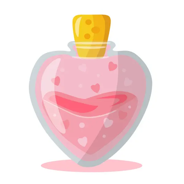 Aşk camı, kalplerle dolu, el yapımı vektör.