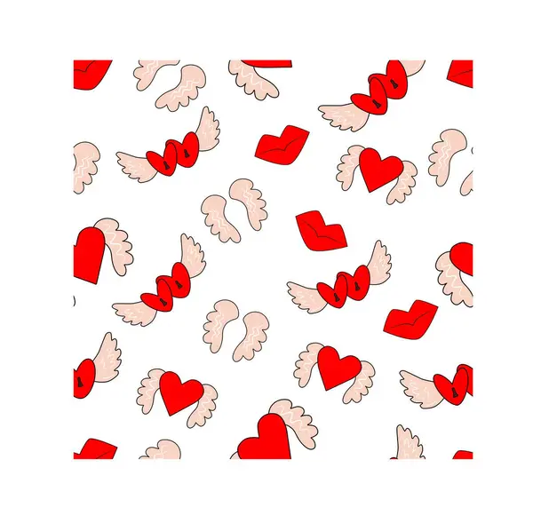 Renksiz desenli sevgililer günü el çizimi vektörü.