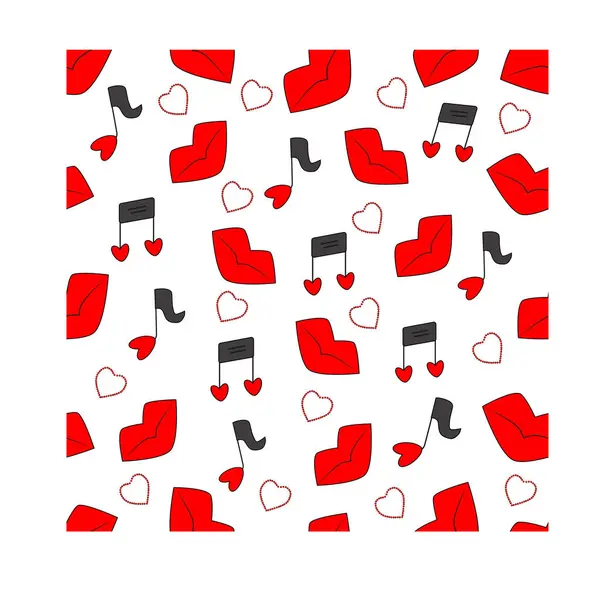 Renksiz desenli sevgililer günü el çizimi vektörü.