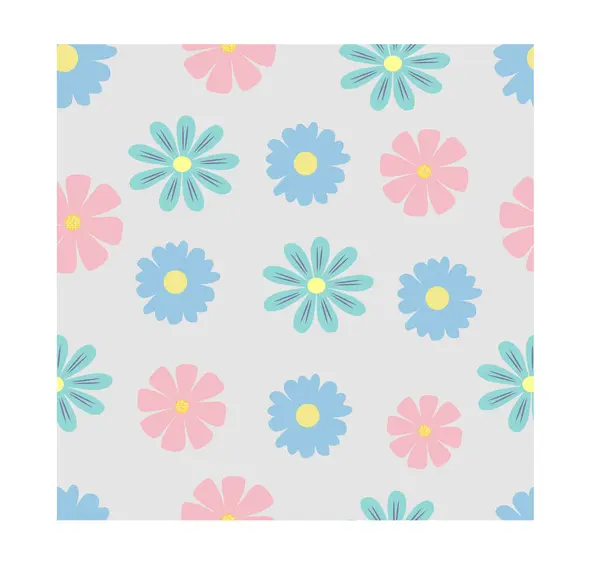 Renkli, pürüzsüz desenli, güzel çiçekler, el çizimi. vektör.