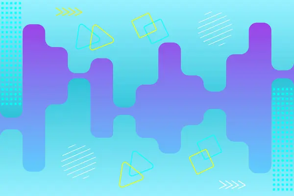 El çizimi damlalar, daireler, kareler ve üçgenler ile soyut renkli bir arkaplan. vektör.