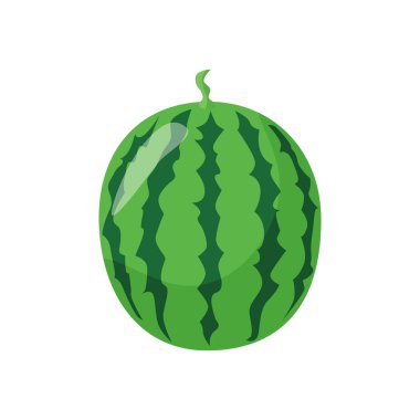 Yuvarlak yeşil karpuz organik doğal tatlı tatlı kırmızı sulu yaz meyvesi.