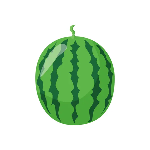 Yuvarlak yeşil karpuz organik doğal tatlı tatlı kırmızı sulu yaz meyvesi.