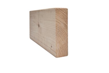 beyaz arkaplanda ahşap kutu