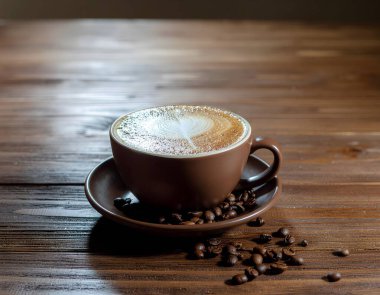 Masanın üzerinde sade kahve.