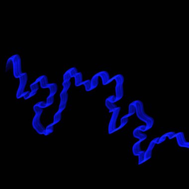 Siyah Renk Üzerine Bir Dijital Fraktal Resmi