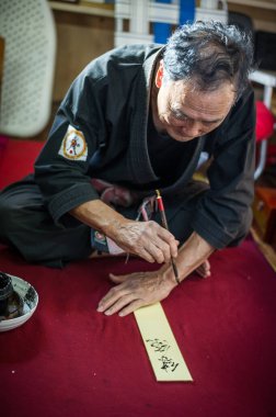 Maitre de calligraphie japonais