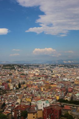 Napoli şehrinin güzel manzarası.