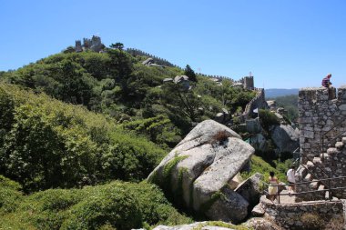 Pena ve Fas Ulusal Sarayı 'nın güzel manzarası