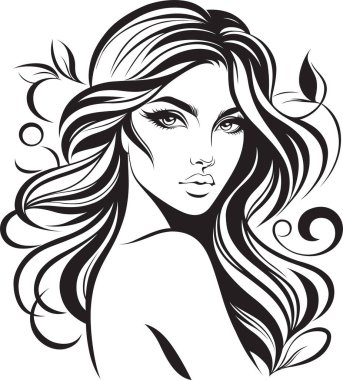 Illustrator 'da biçimlendirilmiş kız vektörü