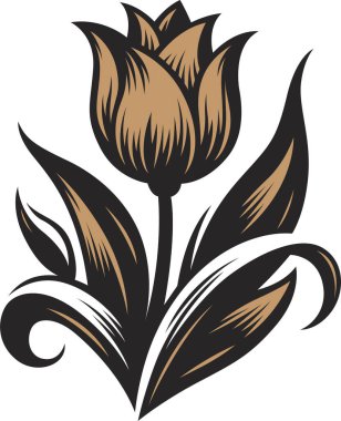 Bir çiçeğin vektör illüstrasyonu