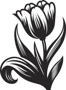 Bir çiçeğin vektör illüstrasyonu