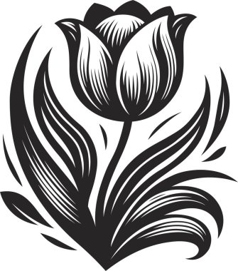 Bir çiçeğin vektör illüstrasyonu