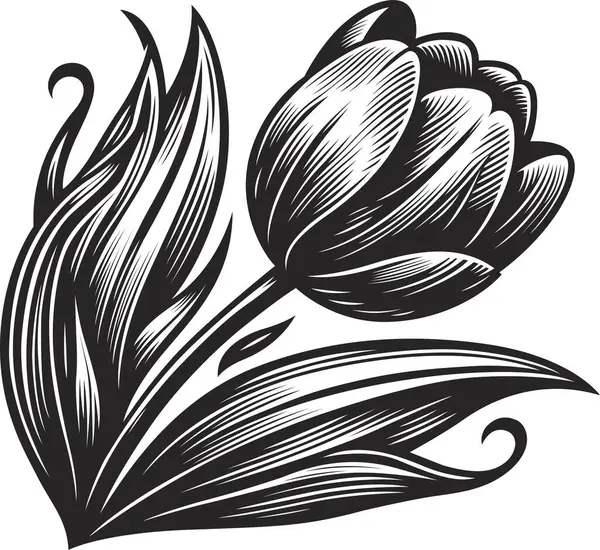 Bir çiçeğin vektör illüstrasyonu