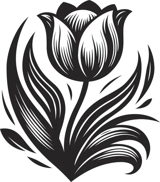 Bir çiçeğin vektör illüstrasyonu