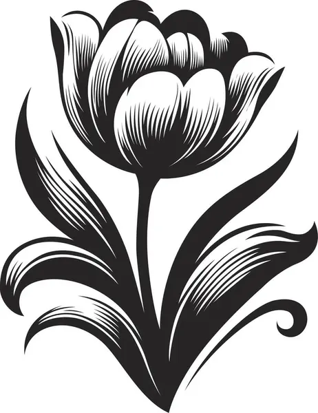 Bir çiçeğin vektör illüstrasyonu