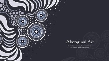 Tek Renkli Aborjin Dot Sanat Tasarımı