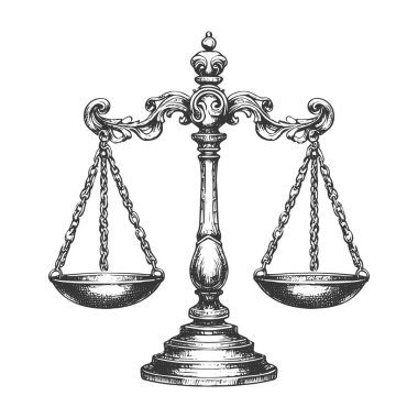 Adalet kavramının el çizimi