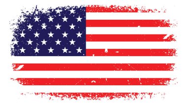 Düz dizayn grunge amerikan bayrağı arka planı.