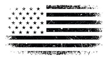 Düz dizayn grunge amerikan bayrağı arka planı.