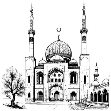 Cami Çizimi El Çizimi Çizimi
