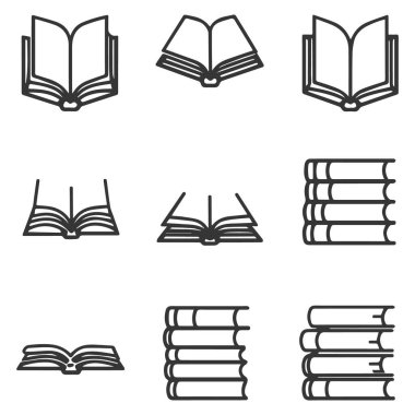 kitap simgelerinin vektör kümesi.