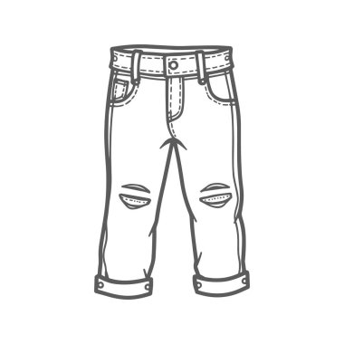 Siyah ve Beyaz Jeans Çizimleri