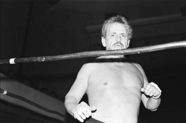 Professional wrestling in Toronto in the 1980's, probably at maple Leaf Gardens. info@photoarchives.ca if you know the where and what? clipart