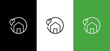 Eko yeşil ev konsept vektör çizimi