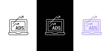 Reklam kanalları doğrusal simgeler ayarlandı