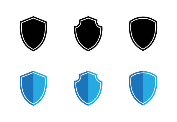 Коллекции форм щитов и эмблем. Векторная иллюстрация щитов и значков