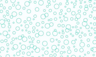 Kusursuz yeşil baloncuk deseni. Vektör el çizimi arka plan. Gerçekçi baloncuklar.