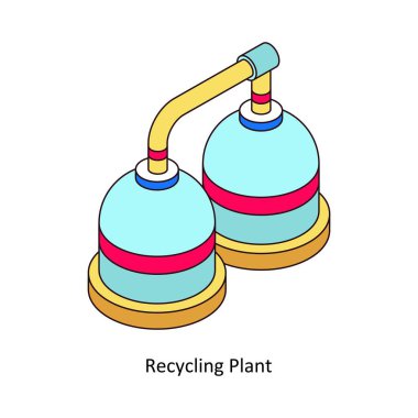 Dijital ya da yazdırma projeleriniz için Bitki Vektörü Isometric Doldurulmuş Taslak simgesi geri dönüşümü. hisse illüstrasyonu