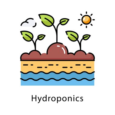 Hidrofonik vektörü ana hatları simge stili illüstrasyonunu doldurdu. Beyaz arkaplan EPS 10 Dosyasında Sembol