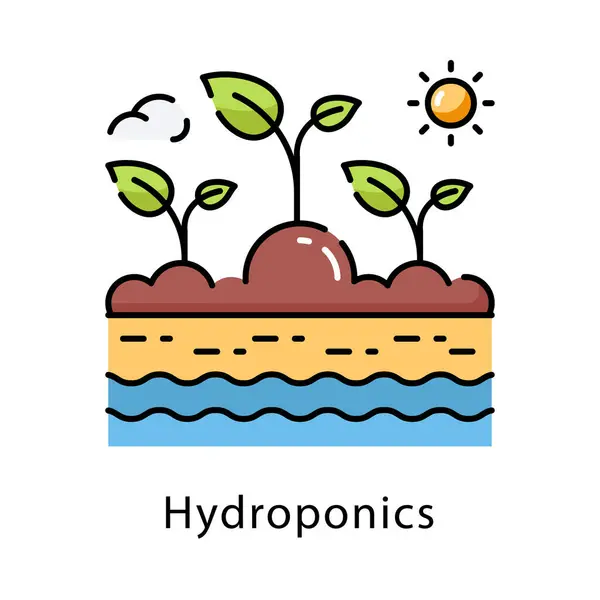 Hidrofonik vektörü ana hatları simge stili illüstrasyonunu doldurdu. Beyaz arkaplan EPS 10 Dosyasında Sembol