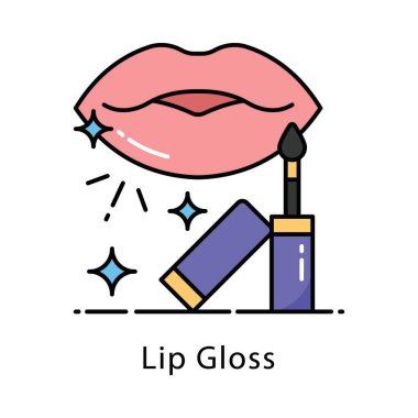 Dudak parlatıcısı izometrik renkli çizim. EPS Dosya illüstrasyonu