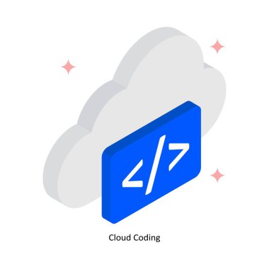 Bulut Kodlama Vektörü Simge Doldurulmuş Biçimi. Eps 10 Dosyası