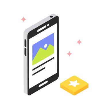 Mobil Galeri Vektörü Simge Stili Dolduruldu. Eps 10 Dosyası 