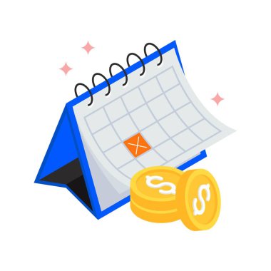 Simge Doldurulmuş Ödeme Günü Vektörü. Eps 10 Dosyası 