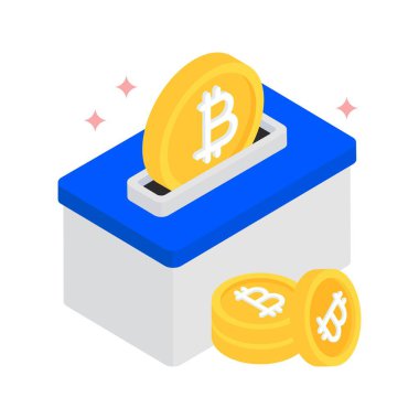 Bitcoin Kurtarma Vektörü Simge Doldurulmuş Biçimi. Eps 10 Dosyası 